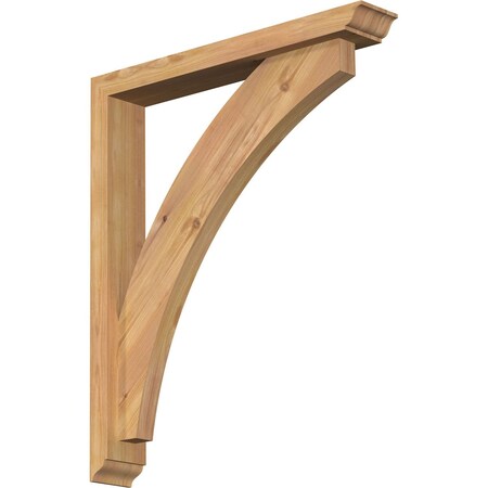 Thorton Traditional Smooth Bracket W/ Offset Brace, Western Red Cedar, 3 1/2W X 22D X 26H